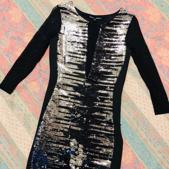 bebe addiction sequin dress Bebe Addiction Pink Bodycon Sequin Dress, Size S
